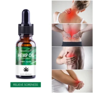 Herbal Bio-active Hemp Oil Drops Seed Essential Oil Massage Essence Skin Care Body Relieve Stress